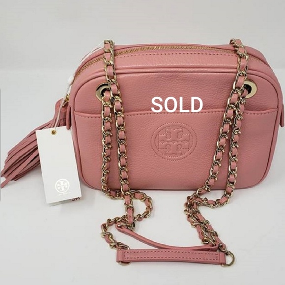 Tory Burch Handbags - New Tory Burch Bombe W. Chain Pink Cross Body Bag